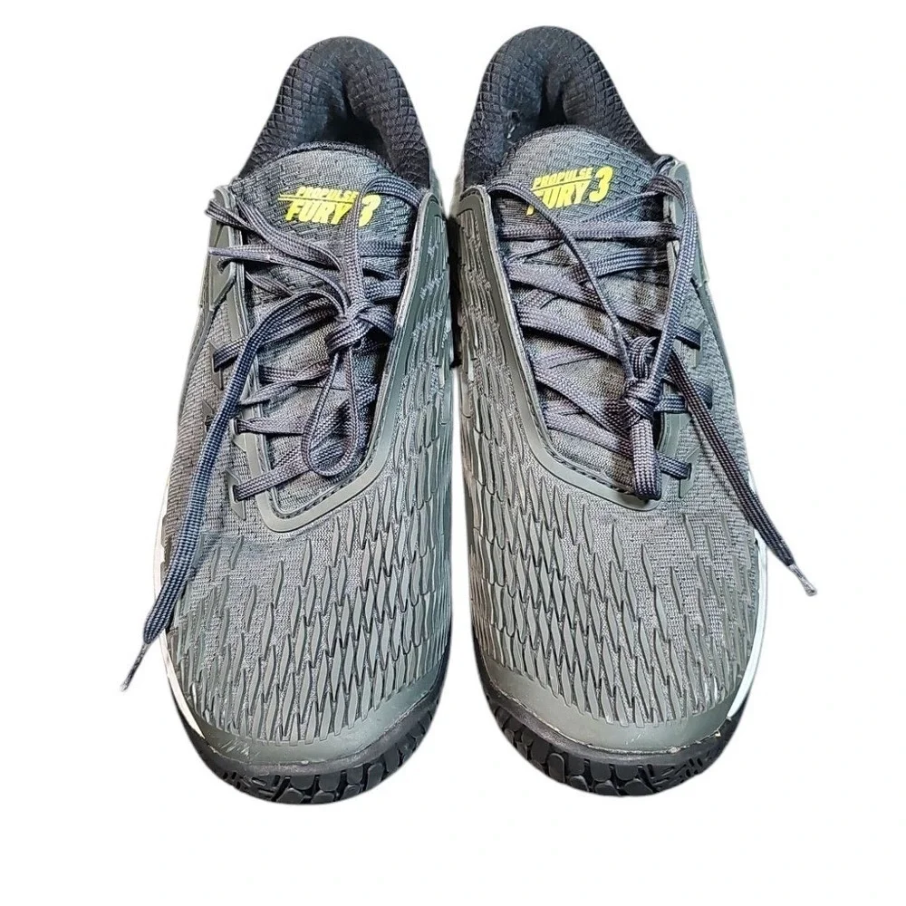 Babolat Propulse Fury 3 AC Gray Yellow - Size 10.5 - Used (Tread‎ Wear)